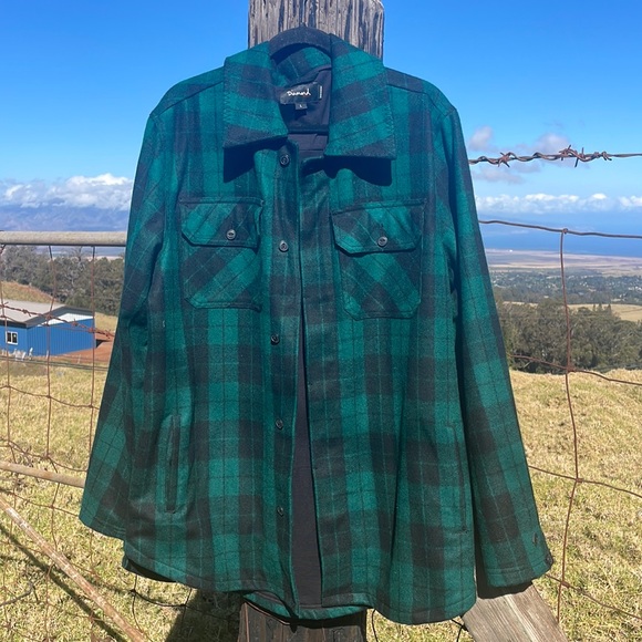 Diamond Supply Co. Other - Diamond Supply Company Green and Black Wool Shacket Jacket L